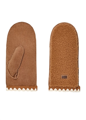 W UGGfluff scalloped mitten Chestnut UGG